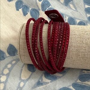 Swarovski Slake Crystal Wrap Bracelet red